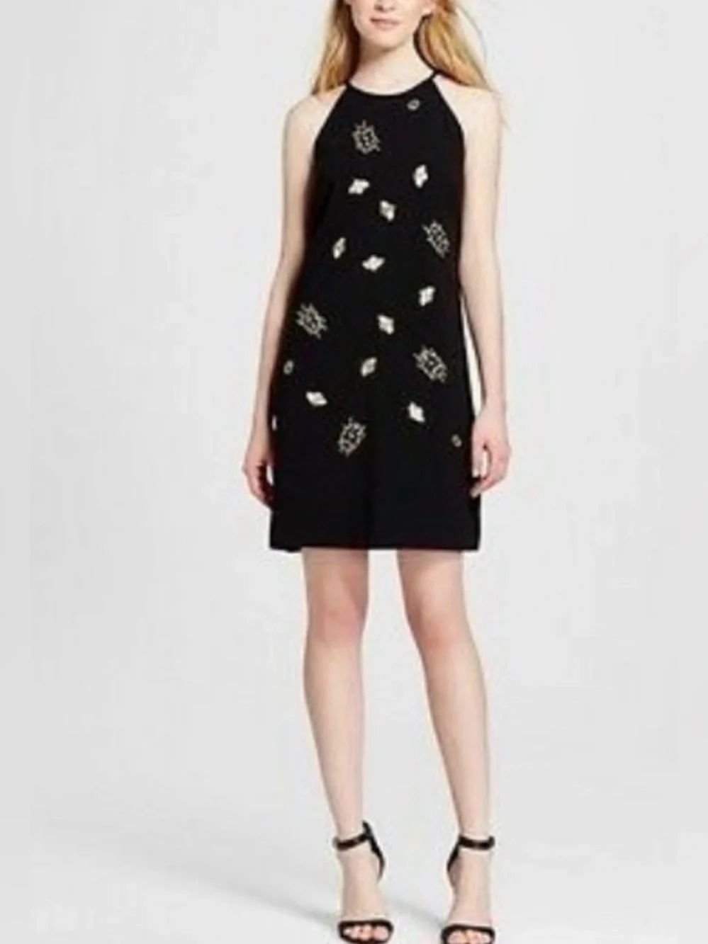 Victoria Beckham for Target Bug Embellished Black Cocktail Dress S